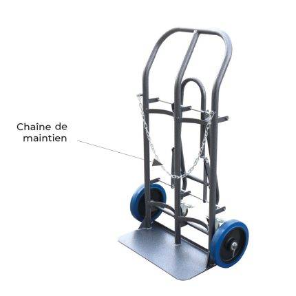 SAC200 Double cylinder hand truck with retractable stand 200 kg - AMARITE