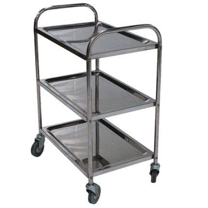 SVT 304 stainless steel shelf trolley 100 kg 2 or 3 shelves - AMARITE