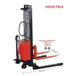 HES10 FRLE Semi-electric stacker with straddle leg 1000 kg - AMARITE