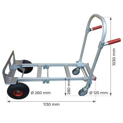 STC2 2 in 1 aluminium sack truck / trolley 250 / 350 kg - AMARITE
