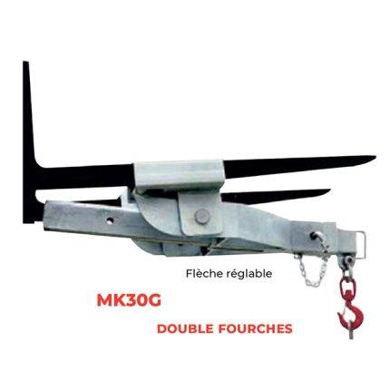 MK G Galvanized forklift hoisting hook 1500 and 3000 kg - AMARITE