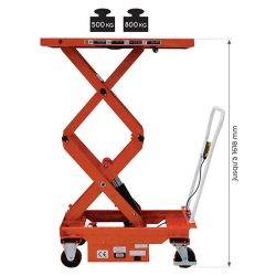 ES Semi electric scissor lift table 500 to 1000 kg - AMARITE