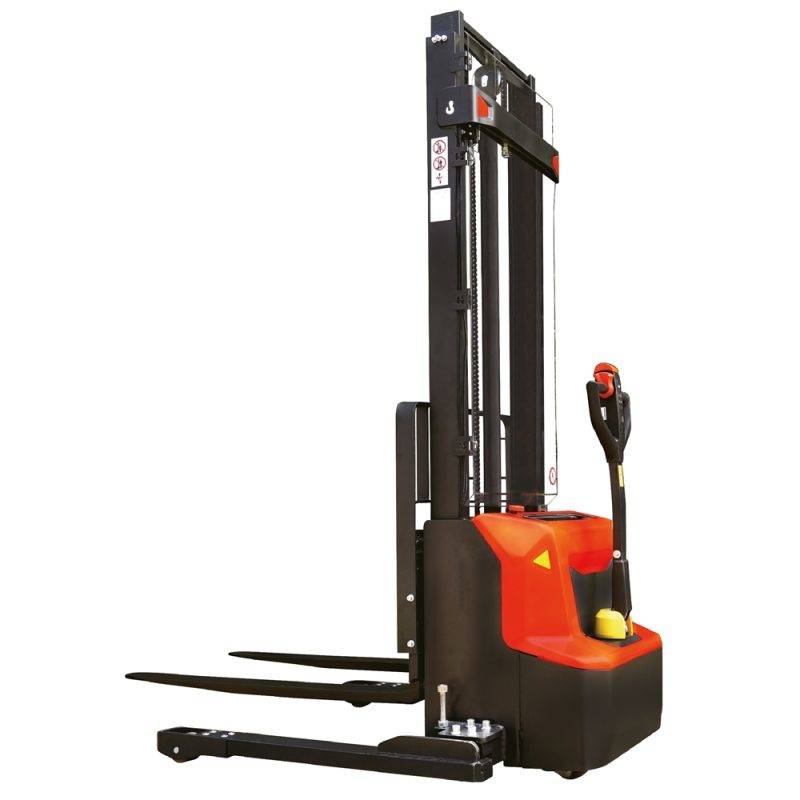 PSE12NSL Electric walkie stacker with lithium battery and straddle legs and 1200 kg load capacity - AMARITE