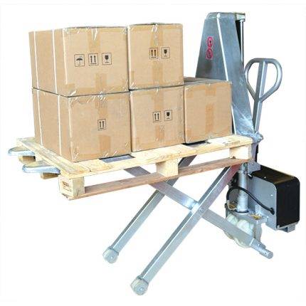 HG540E Galvanized electric scissor lift pallet truck 1000 kg - AMARITE