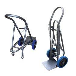 SAC120 Single cylinder hand truck with retractable stand 120 kg - AMARITE