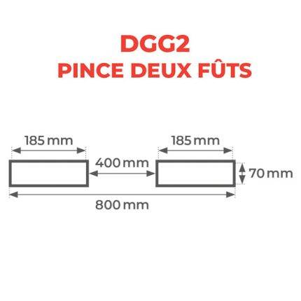 Pozinkovaný drapák na sud DGG2 360 a 720 kg - AMARITE
