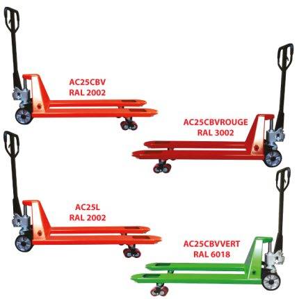 AC25CBV Premium χειροκίνητο παλετοφόρο 2500 kg - AMARITE