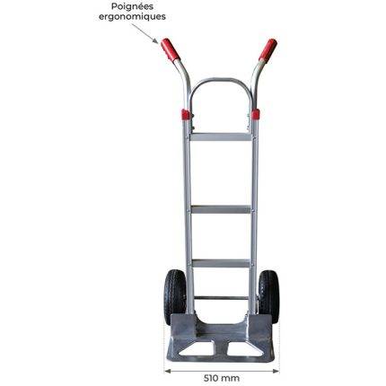 ST250N Aluminium sack truck with flat cross braces 250 kg - AMARITE