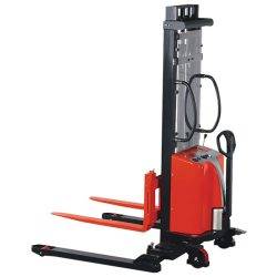 HES10 FRLE Semi-electric stacker with straddle leg 1000 kg - AMARITE
