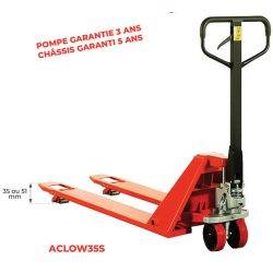 ACLOW Low-profile 35 and 51 mm manual pallet truck 1000 and 1500 kg - AMARITE