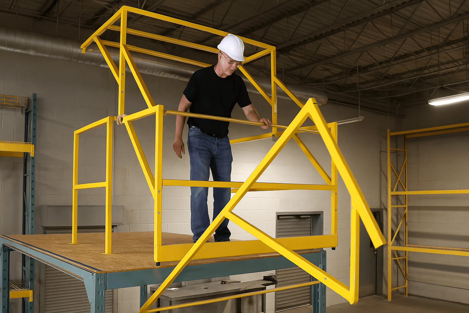 Puerta de seguridad pivotante del entrepiso BEB