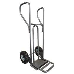 DVPF2-BR Steel hand truck with curved frame, closed handle and folding plate 250 kg - AMARITE