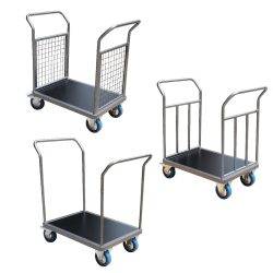 CHP Steel plateform trolley 600 x 800 mm with 1 or 2 drawbars 300 to 500 kg - AMARITE