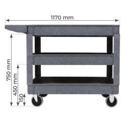 UB253 Plastic service trolley 250 kg - AMARITE