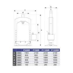 P MR Motorized hydraulic workshop press 50 to 150 tons - AMARITE