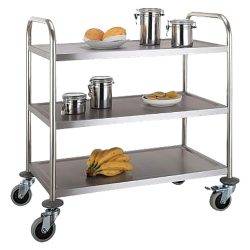 SVT 304 stainless steel shelf trolley 100 kg 2 or 3 shelves - AMARITE