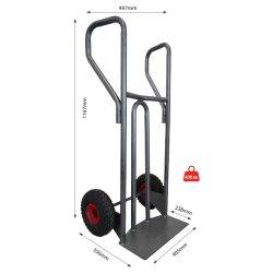 DVPF400 Steel hand truck with curved frame and closed handle 400 kg - AMARITE