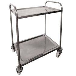 SVT 304 stainless steel shelf trolley 100 kg 2 or 3 shelves - AMARITE