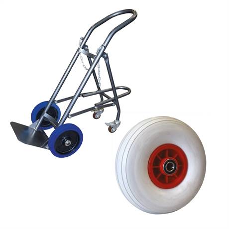 SAC120-RINC - Single cylinder hand truck with retractable stand 120 kg puncture-proof wheels