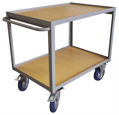 WP50B/2 - Workshop trolley with wooden platforms 500 kg 1200 x 800 mm platform