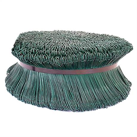AR04606 - Kilpiniai raiščiai, žalios spalvos plastiku dengto plieno, 120 mm, supakuoti po 1000 vienetų dėžutę