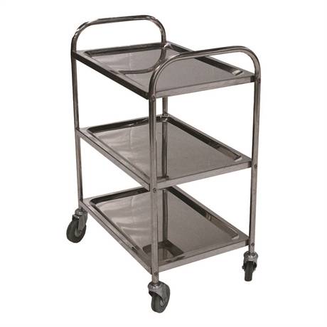 SVT3/100 - 304 stainless steel shelf trolley 100 kg / 3 shelves